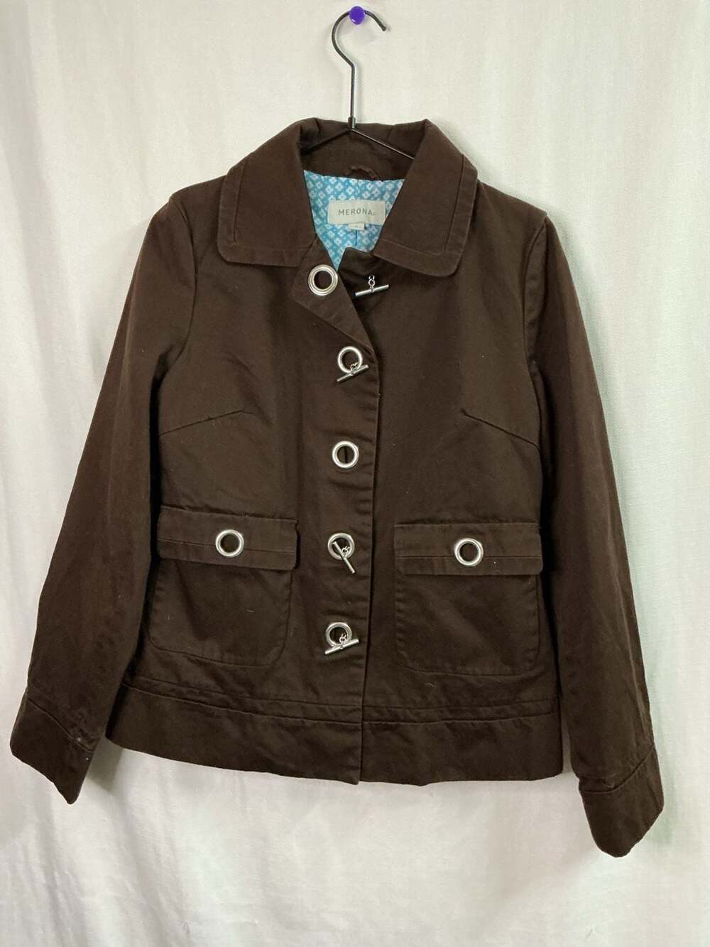 Merona Women's Brown Toggle Button Jacket Size S